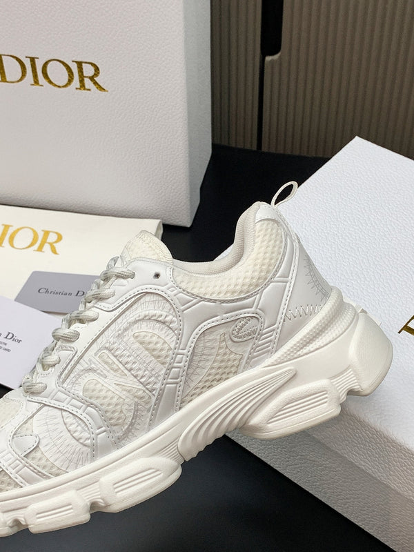 CD Chrono Sneaker White Mesh Calfskin 905016