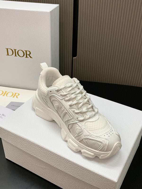 CD Chrono Sneaker White Mesh Calfskin 905016