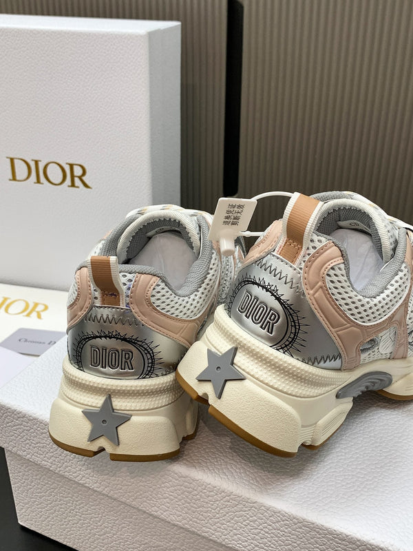 CD Chrono Sneaker Pink Sliver Mesh Calfskin 905020