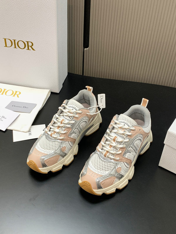 CD Chrono Sneaker Pink Sliver Mesh Calfskin 905020
