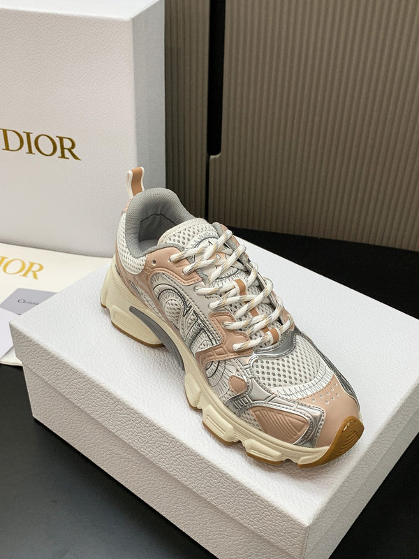 CD Chrono Sneaker Pink Sliver Mesh Calfskin 905020