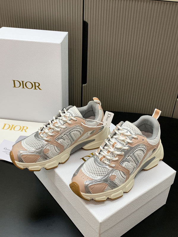 CD Chrono Sneaker Pink Sliver Mesh Calfskin 905020