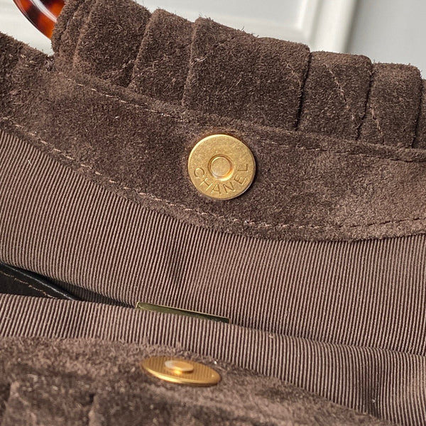 CC 26 Pouch Large 32 Coffee Tortoiseshell Suede 286200