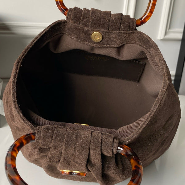 CC 26 Pouch Large 32 Coffee Tortoiseshell Suede 286200