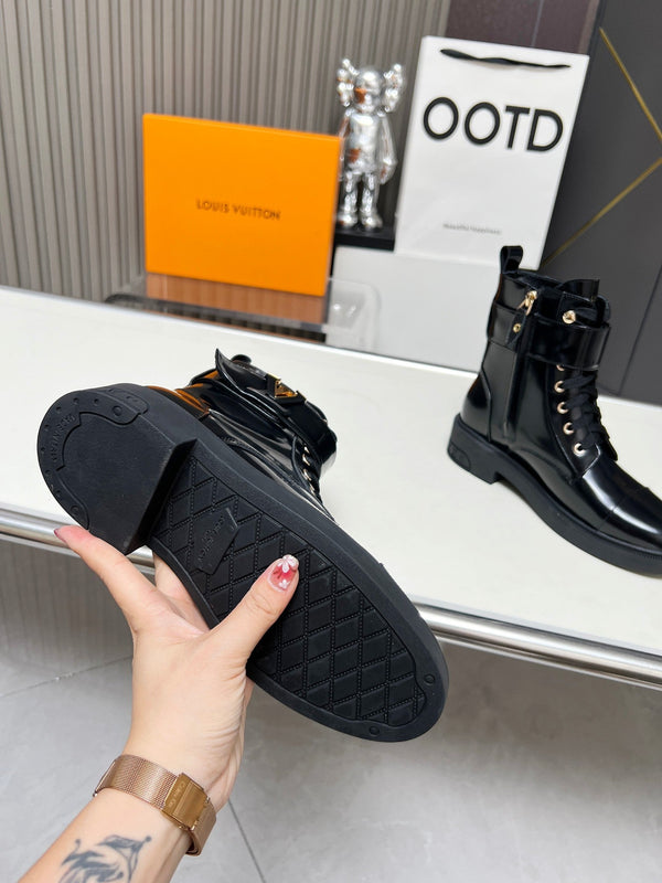 LV Citizen Boots Glossy Black Cowhide
