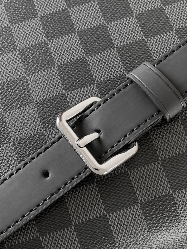 LV N48260 Porte-Documents Jour Briefcase Black Damier Ebene Canvas