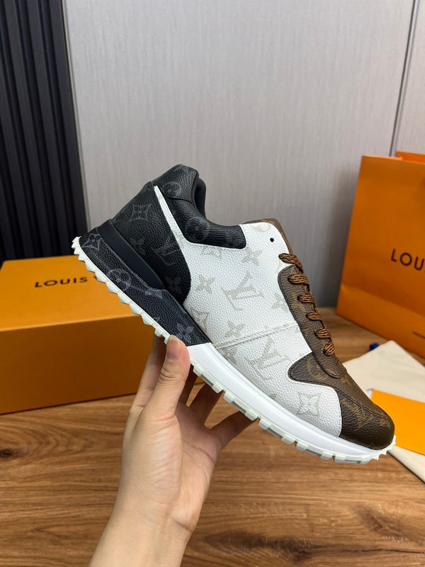 LV SNEAKER BROWN MIX WHITE AND GREY MONOGRAM CALFSKIN