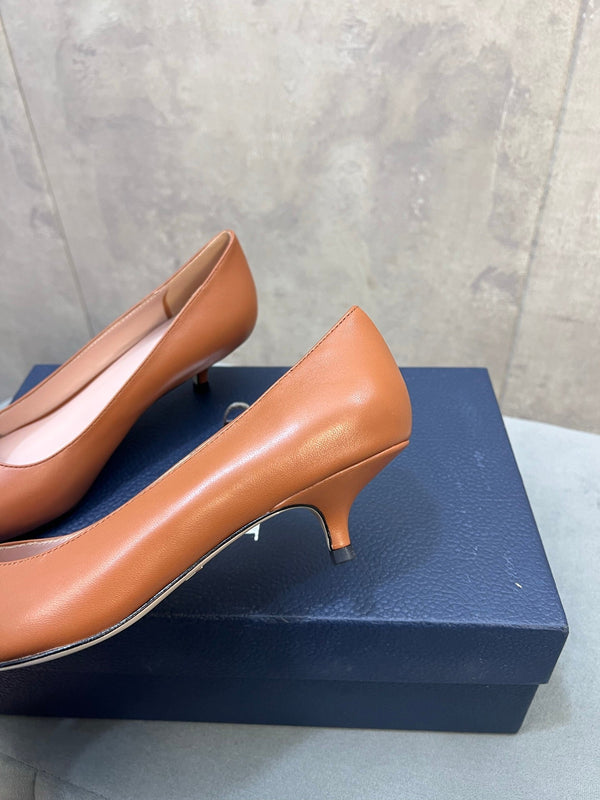 CD 26 High-Heeled 40 Pumps Tan Cowhide 594576