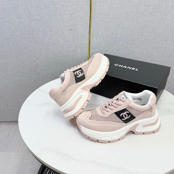 CC 26s Runners Sneakers Light Pink Mesh Suede 865806