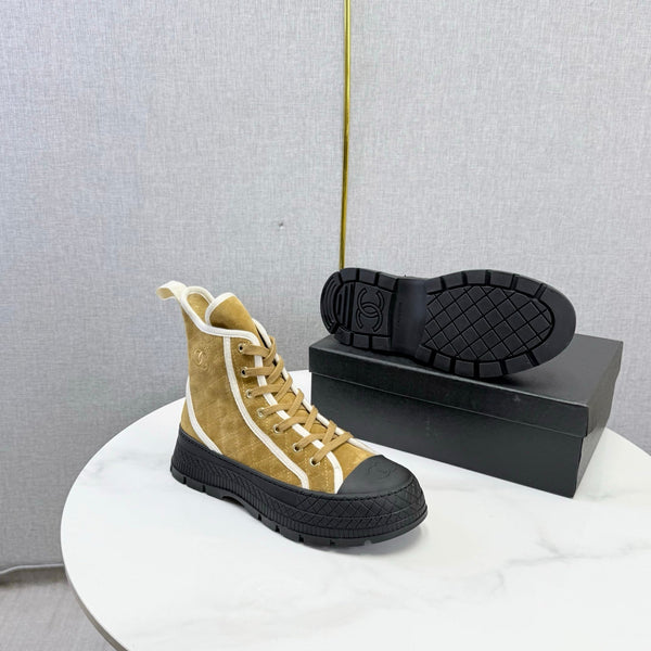 CC 26s High-Top Sneakers Dark Beige Suede Calfskin 972651