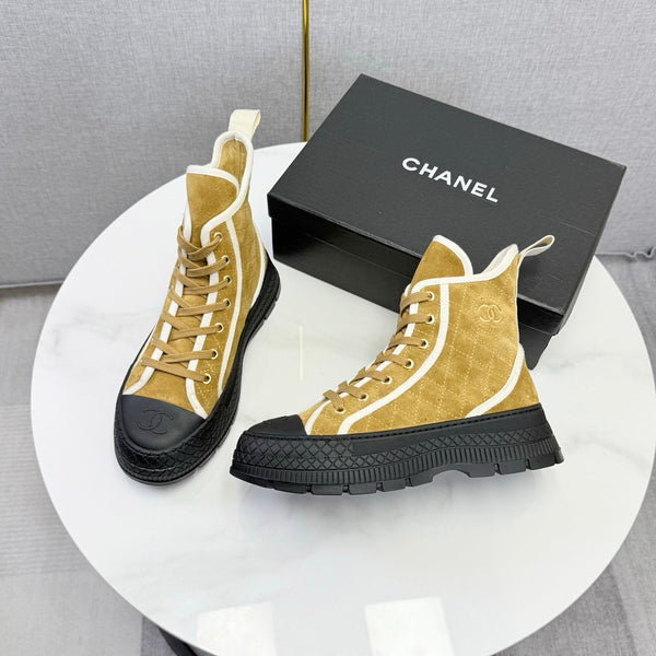 CC 26s High-Top Sneakers Dark Beige Suede Calfskin 972651