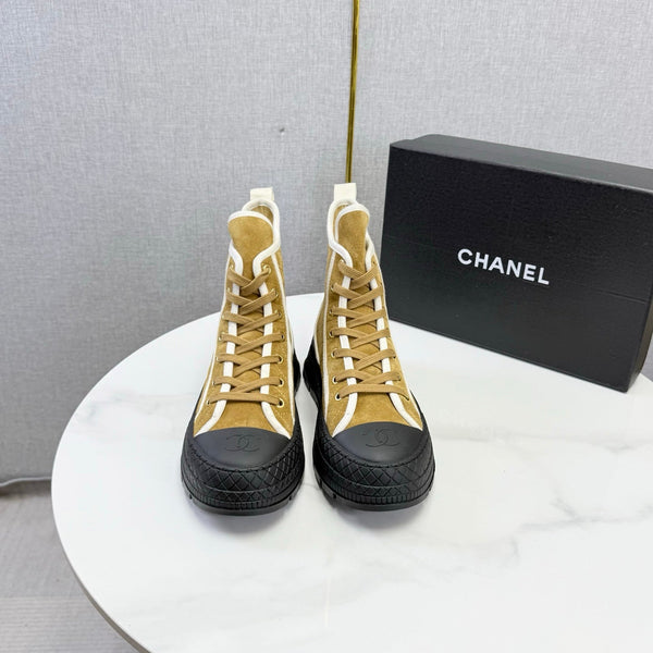 CC 26s High-Top Sneakers Dark Beige Suede Calfskin 972651