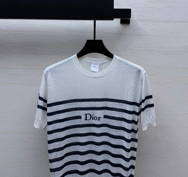 CD 26s Dioriviera Short-Sleeved Sweater Linen Cashmere 398082