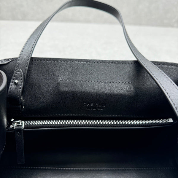 The Row 2025 Peggy Clutch 28cm Black Leather