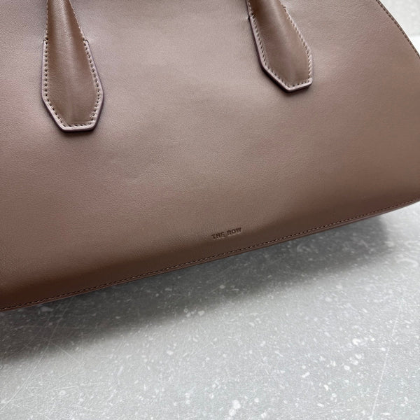 The Row 2025 Alger Bag 39cm Dark Brown Cowhide