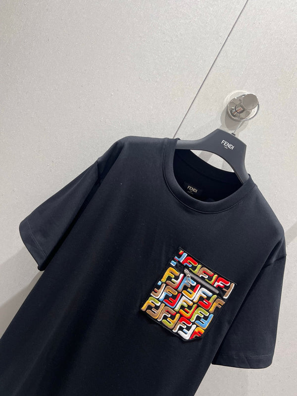 Fendi 25 Short-sleeved T-shirt Black Cotton 213514