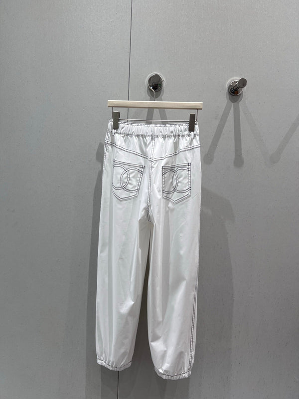 CC 25 Cropped Pant White Cotton