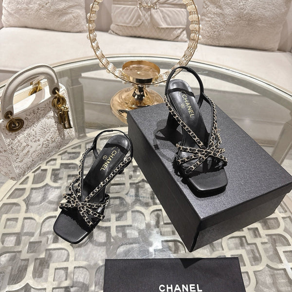 CC AW26 RTW Sandal 7cm Black Lambskin 736095