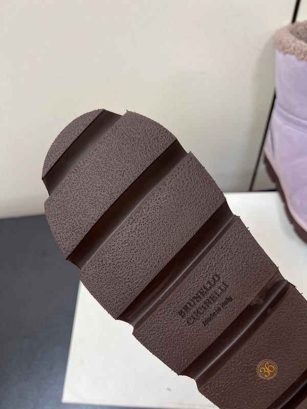 Brunello Cucinelli Snow Boots Purple Suede 619498