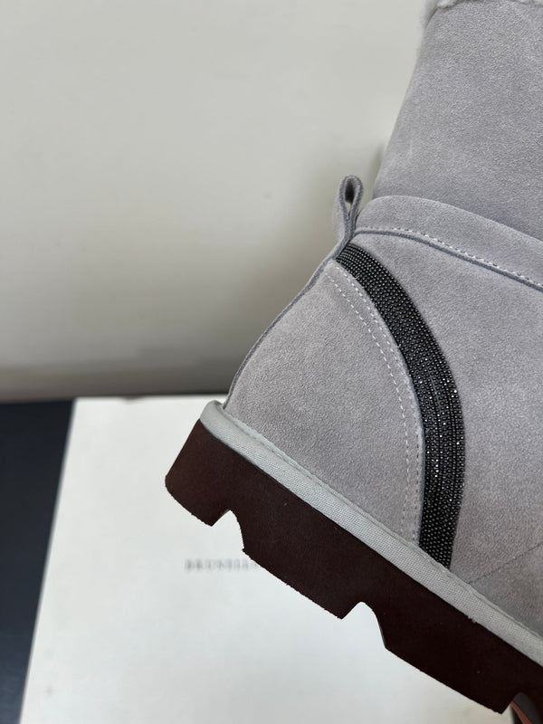 Brunello Cucinelli Snow Boots Grey Suede 619500