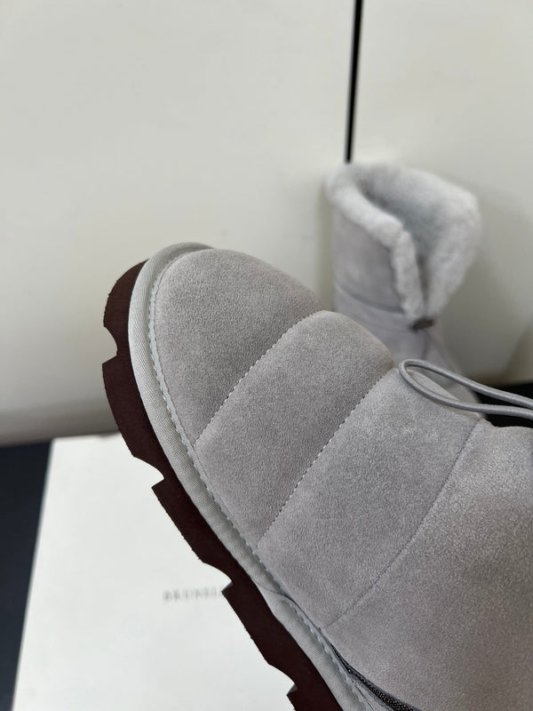 Brunello Cucinelli Snow Boots Grey Suede 619500