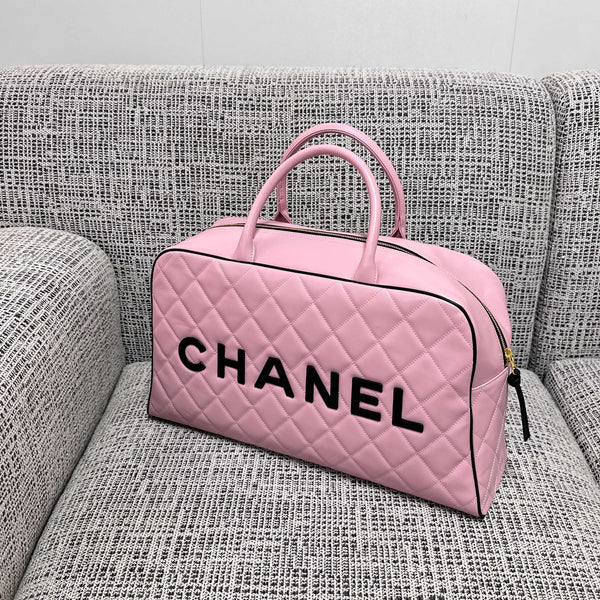 CC 1995 Bowling Duffle Bag 46cm Pink Lambskin