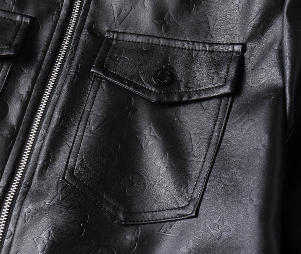 LV SHIRT JACKET IN BLACK MONOGRAM EMBOSSED CALFSKIN 238993