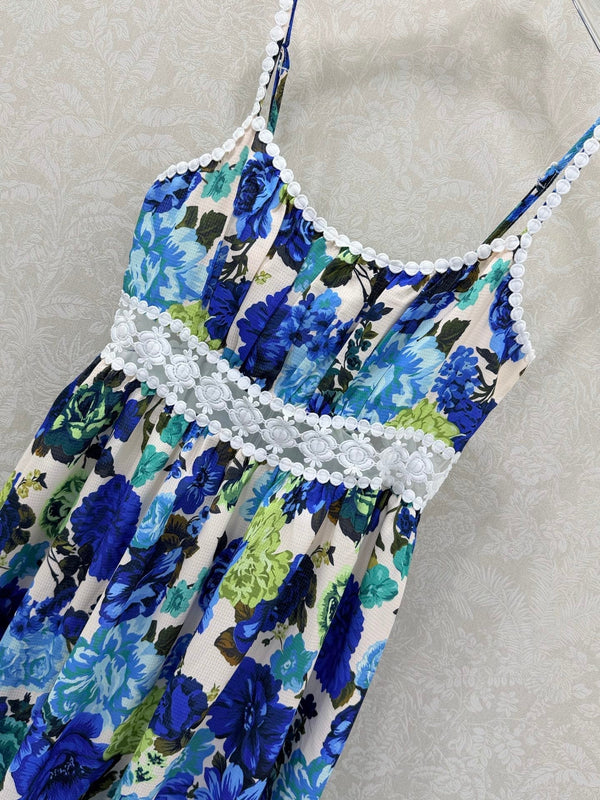 Zimmermann Stardust Mini Dress Blue Floral Cotton 339889