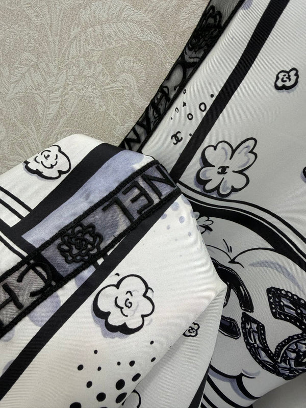 CC Straight Leg Pants Printed Silk 353066
