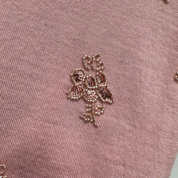 Fendi Wool Cropped sweater with crystal embroidery 229410