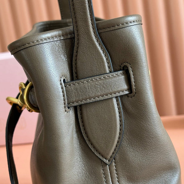 Miu 5BE101 Pouch Muted Brown Cowhide 285394