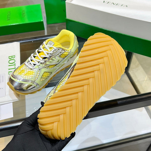 BV 26s Orbit Flash Sneaker Sliver Yellow Mesh Leather 735918