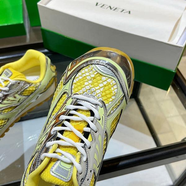 BV 26s Orbit Flash Sneaker Sliver Yellow Mesh Leather 735918