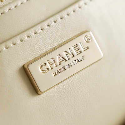 Chanel 2026 Camellia Bag 20cm Woven Leather