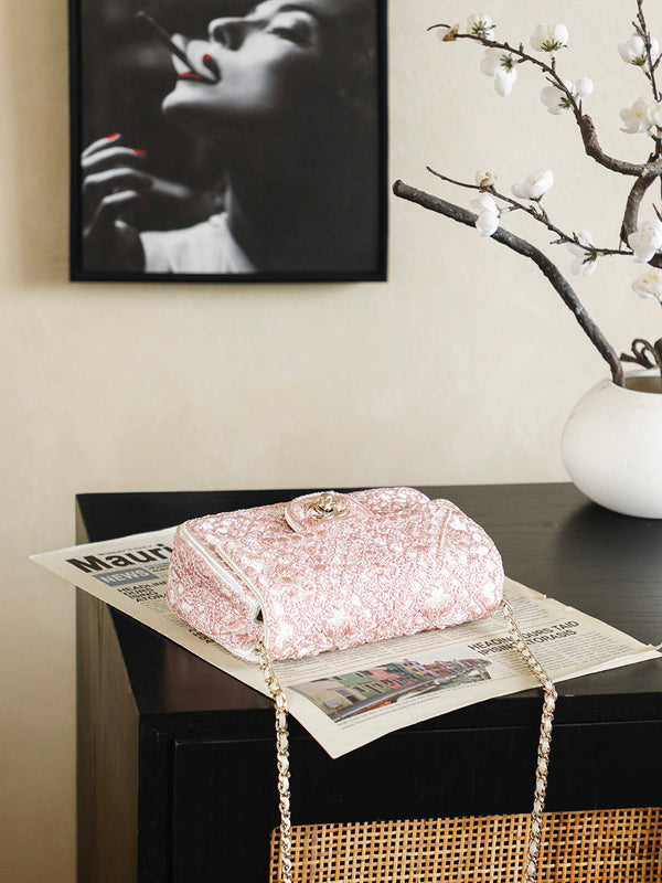 Chanel 2026 Camellia Bag 20cm Woven Leather