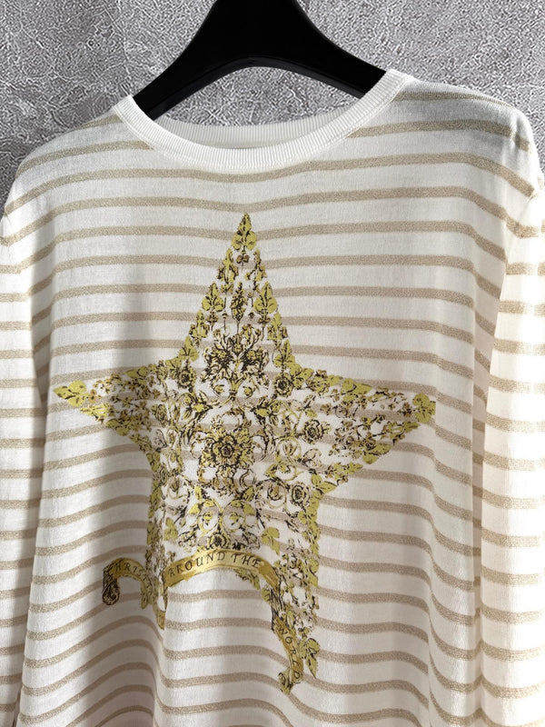 CD Lucky Star Gilded Sweater Beige Yellow Linen Viscose