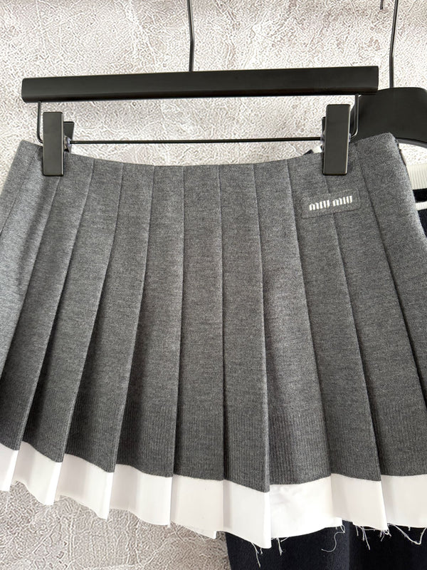 Miu Miu Set Black Gray White Polin Cotton
