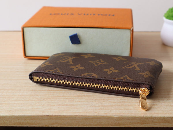 LV Pochette Clés Medium 15cm Brown Monogram Canvas GHW