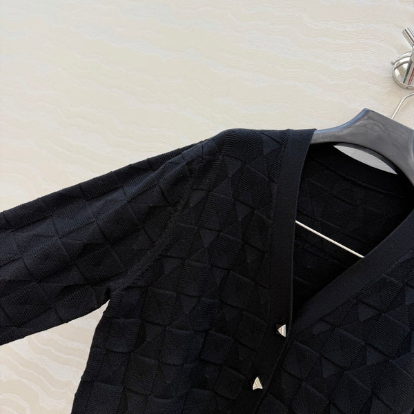 HM "Medor" Long-Sleeve Cardigan Black Wool