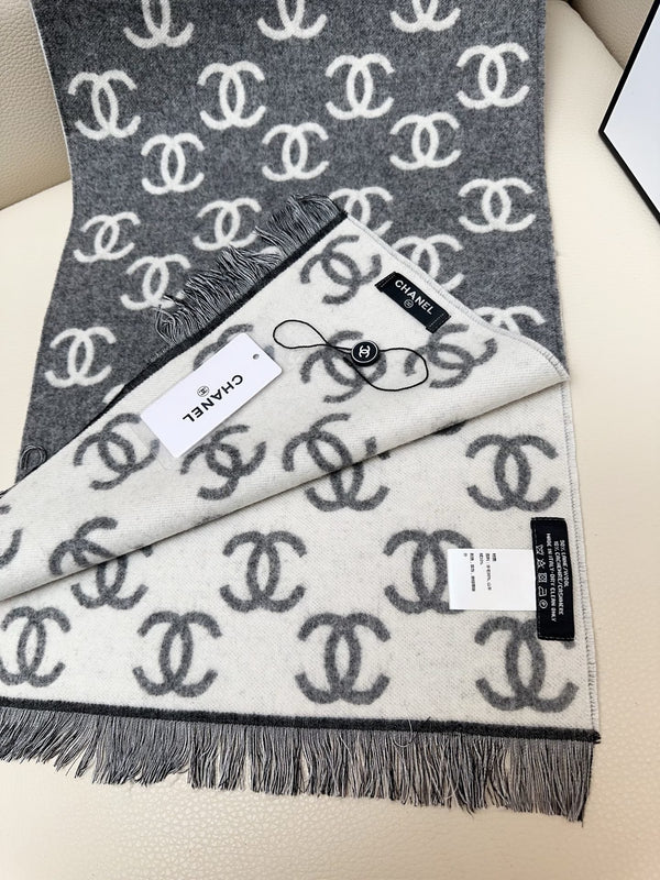 CC 25 Classic Scarf 180cm Gray Wool 293306