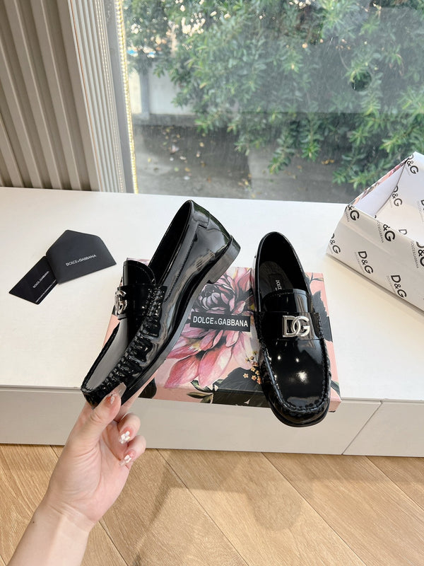 DC 25 Mary Jane Loafers Black Sheepskin 116941