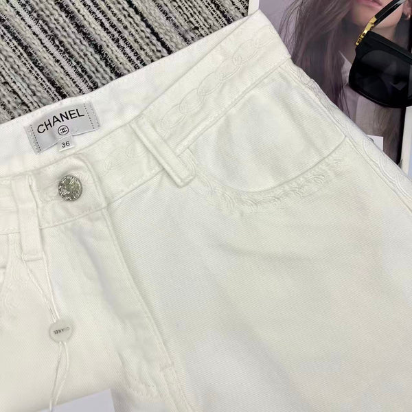 CC Denim Short Pants White Jeans 349028