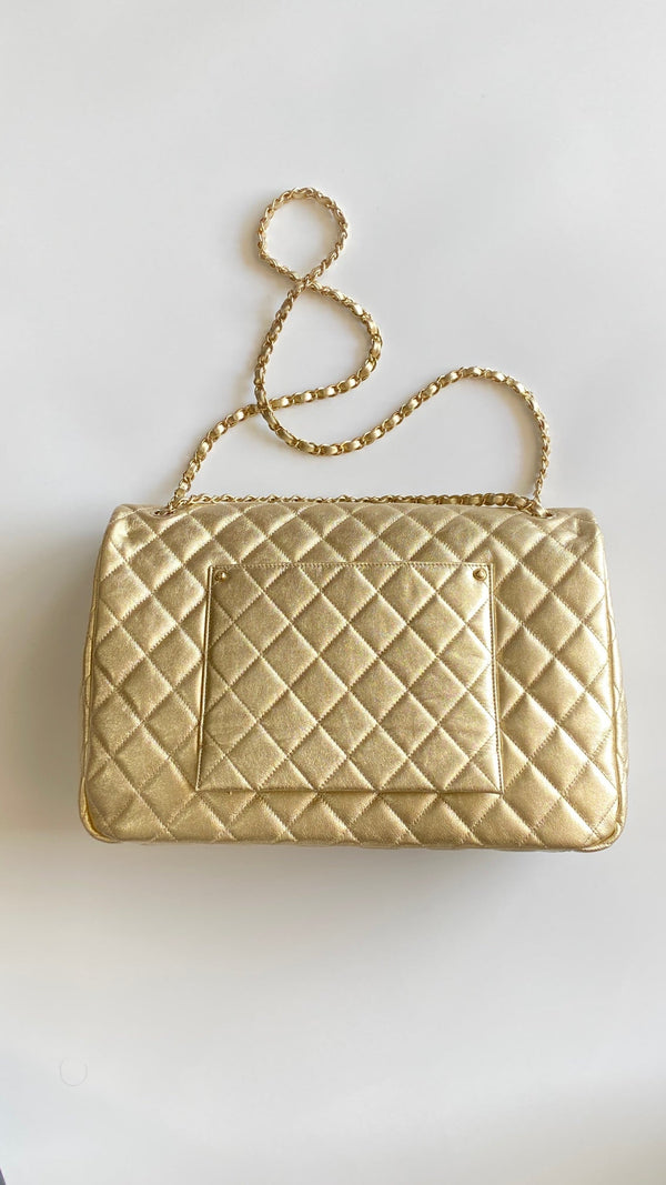 CC Classic Vintage 40 Light Gold Lambskin