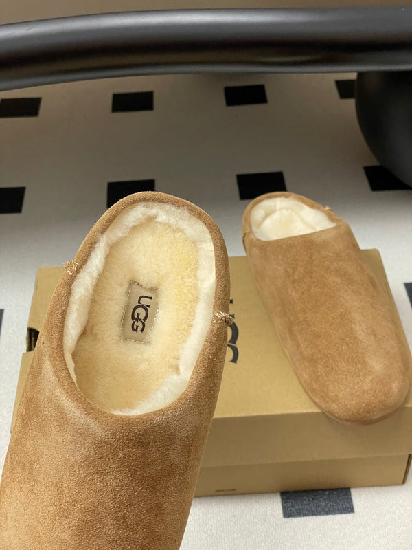 UGG Elea Slip-On Sandals Brown Wool Suede 525947