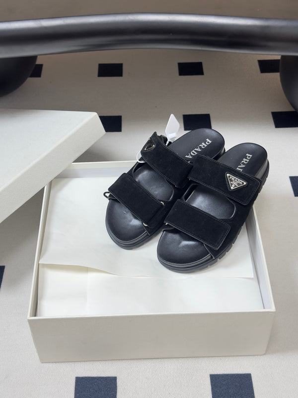 Pra 26s Band Sandals Black Suede 834765