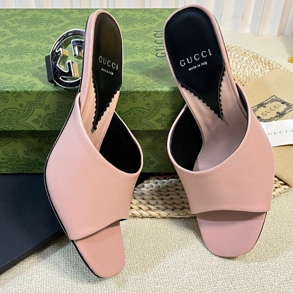 GG Women's Heeled Sandals Pink Pastel
