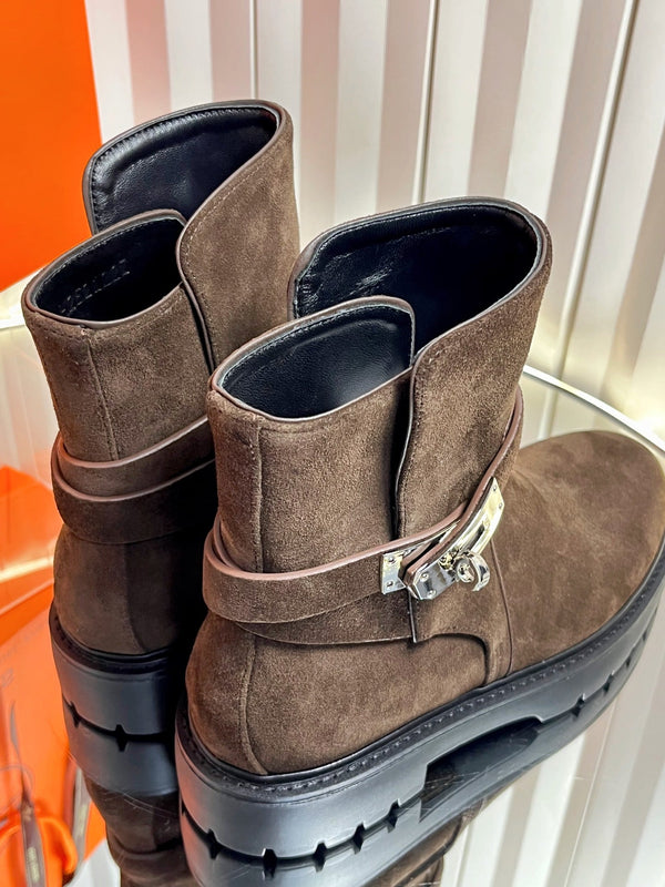 HM Jeff Ankle Boot Taupe Suede 616101