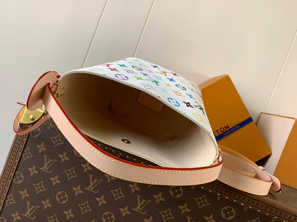 LV All In BB 16cm White Beige Monogram Canvas Cowhide