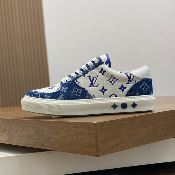 LV MONOGRAM BLUE AND WHITE SNEAKERS
