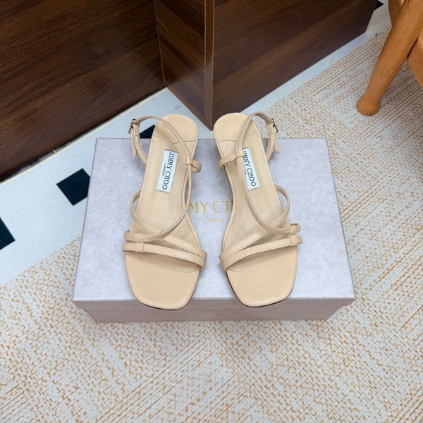 JC 26s Cleo Mule 45 Sandals 4cm Beige Nappa Leather 974192